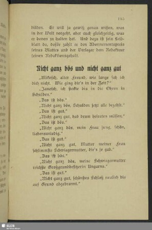 Nicht ganz bös und nicht ganz gut