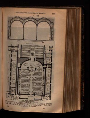 Fig. 936-937. Lesesaal in der Nationalbibliothek zu Paris.
