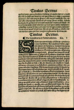 Titulus Sextus. De sepultura et funeratione.