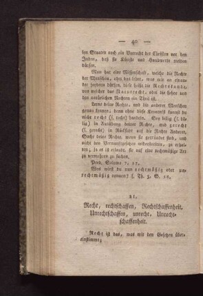 21. Recht, rechtschaffen, Rechtschaffenheit, Unrechtschaffen, unrecht, Unrechtschaffenheit.