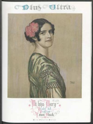"Mi hija Mary" - Pastel del profesor F. von Stuck : De la Galería Muller