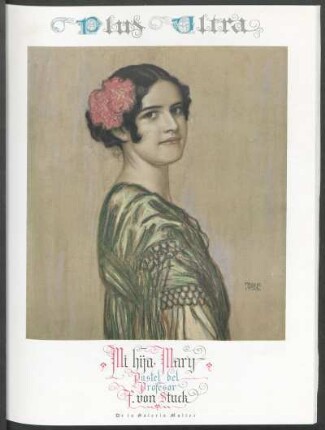 "Mi hija Mary" - Pastel del profesor F. von Stuck : De la Galería Muller