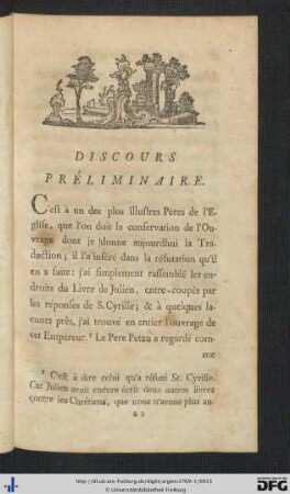 Discours Préliminaire.