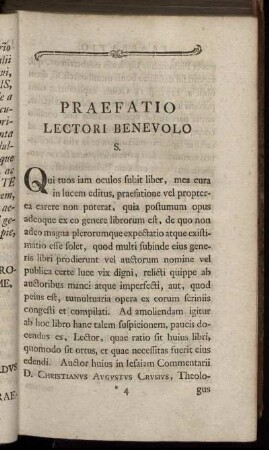 Praefatio Lectori Benevolo S.