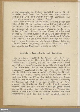 Landschaft, Erdgeschichte und Besiedlung