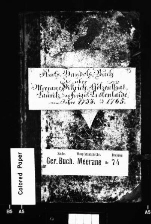 Gerichtshandelsbuch von Dittrich, Götzenthal, Kauritz (bei Meerane), Meerane und des Freiguts Crotenlaide, Bd. 2