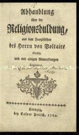 Abhandlung über die Freiheit der Bürger in religiösen Fragen