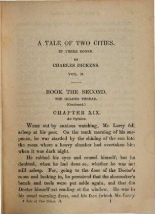 A tale of two cities : in two volumes. 2