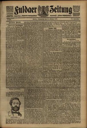 Zweite Ausgabe vom Donnerstag, den 15. Oktober 1908.