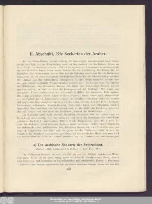 a) Die arabische Seekarte der Ambrosiana.