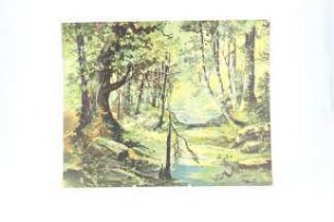 Wilhelm Bendow / Papiertheater / Rückwand-Kulisse / Weg durch einen Laubwald aus "Der Freischütz"