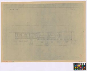 Icking (Landkreis Wolfratshausen): Bauernhaus, [Altes Haus Klostermayer]. Haupthaus (Ost-Seiten-Ansicht)