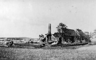 Falkenhain. Bockmühle, während des Abbruchs, 23.8.1936, Repro