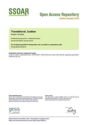 Transitional Justice