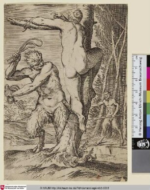 [Satyr peitscht eine Nymphe aus]