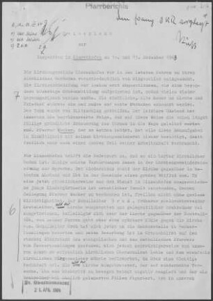 Linsenhofen: Inspektionsbericht 1963