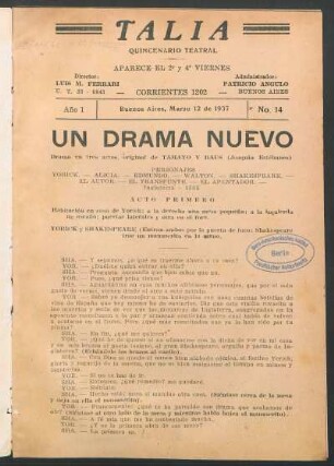 1937001400: Un drama nuevo : drama en tres actos