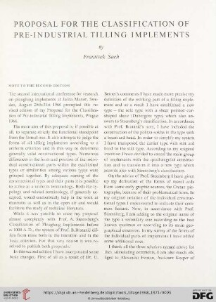 Proposal for the classification of pre-industrial tilling implements
