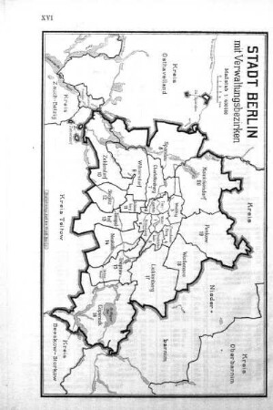 Karte: Stadt Berlin mit Verwaltungsbezirken