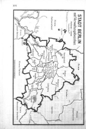 Karte: Stadt Berlin mit Verwaltungsbezirken