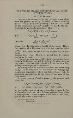 Cartesian ovals considered as conic intersections.