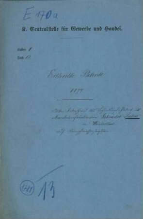 Patent der Maschinenfabrikanten Gebr. Sulzer in Winterthur auf Dampfwasserheizöfen