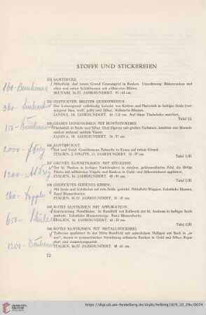 Stoffe und Stickereien (Nr. 333-369)