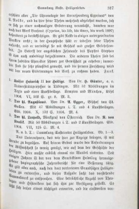 317-318 [Rezension] Günter, Heinrich, Kaiser Heinrich II., der Heilige