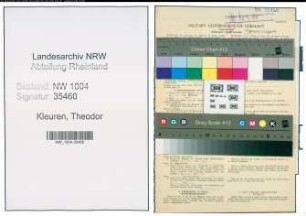Entnazifizierung Theodor Kleuren , geb. 04.03.1896 (Mueller)