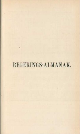 Regerings-Almanak