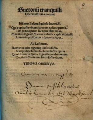 Suetonii tranquilli Liber illustrium virorum