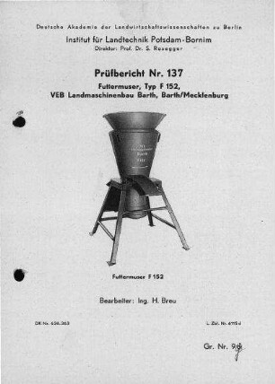Futtermuser, Typ F 152