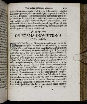 Caput XV. De Forma Inquisitionis Specialis.