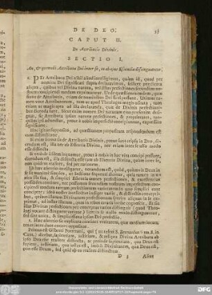 Sectio I. An, & quomodò Attributa Dei inter se, es ab eius Escentia distinguantur.