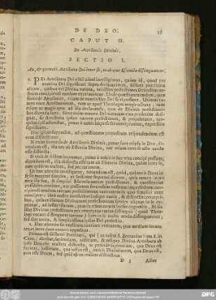 Sectio I. An, & quomodò Attributa Dei inter se, es ab eius Escentia distinguantur.