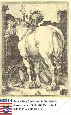 Dürer, Albrecht (1471-1538) / Stich 'Das große Pferd'