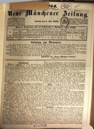 Neue Münchener Zeitung. 1853, 7 - 12