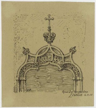 Kapelle in der Rua da Requeira zu Lissabon, Portalbekrönung