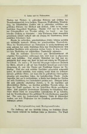 6. Religionskrieg und Religionsfriede