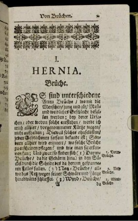I. Hernia. Brüche. - IV. Hernia Aquosa. Wasser-Brüche.