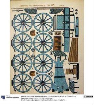 Modellirbogen No. 195. Geschütz mit Bespannung