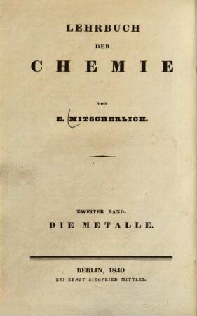 Lehrbuch der Chemie, 1