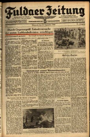 Ausgabe vom Mittwoch, den 27. September 1944.