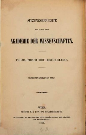 Sitzungsberichte. 24. 1857