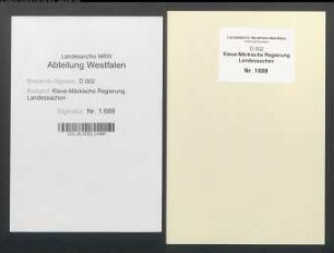 Edikte für Behörden und Gerichte im Herzogtum Kleve und in der Grafschaft Mark, Bd. 5 Provenienz: Landgericht Lüdenscheid