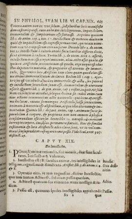 Caput XIX. De Intellectu