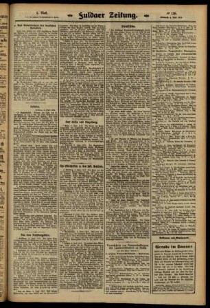Zweite Ausgabe vom Mittwoch, den 04. Juni 1913.