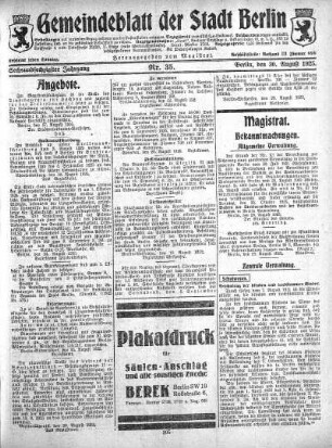 1925,35: Nr. 35, 30. August 1925