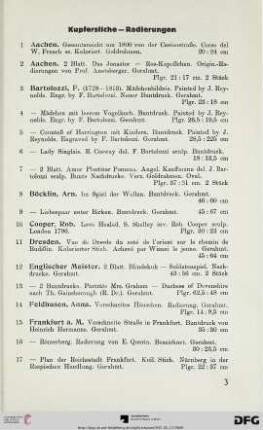 Kupferstiche – Radierungen (Nr. 1-42)