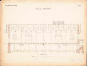 Güterbahnhof der Berlin-Anhaltischen Eisenbahn, Berlin Güterschuppen: Längsschnitt 1:50